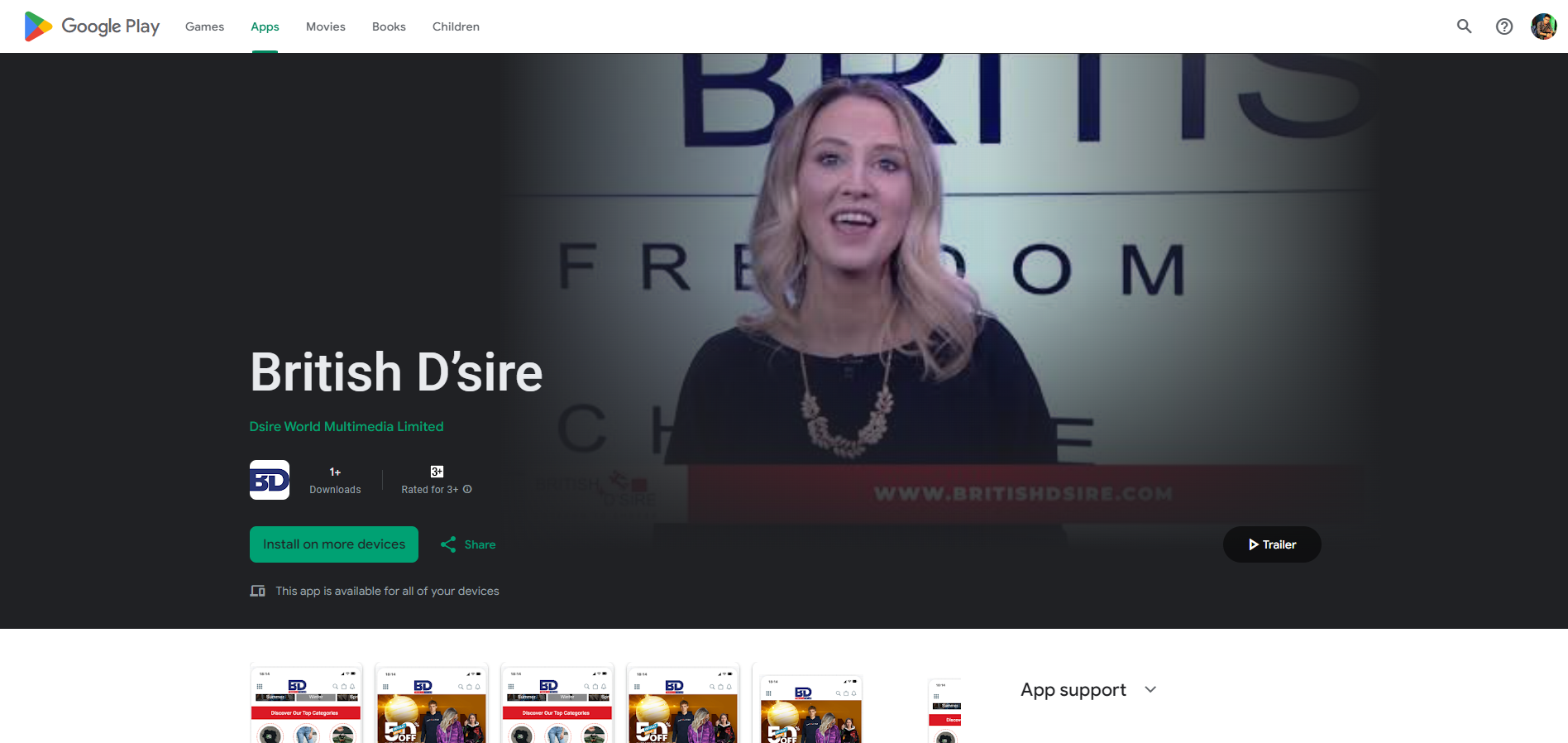 British D’sire Android App